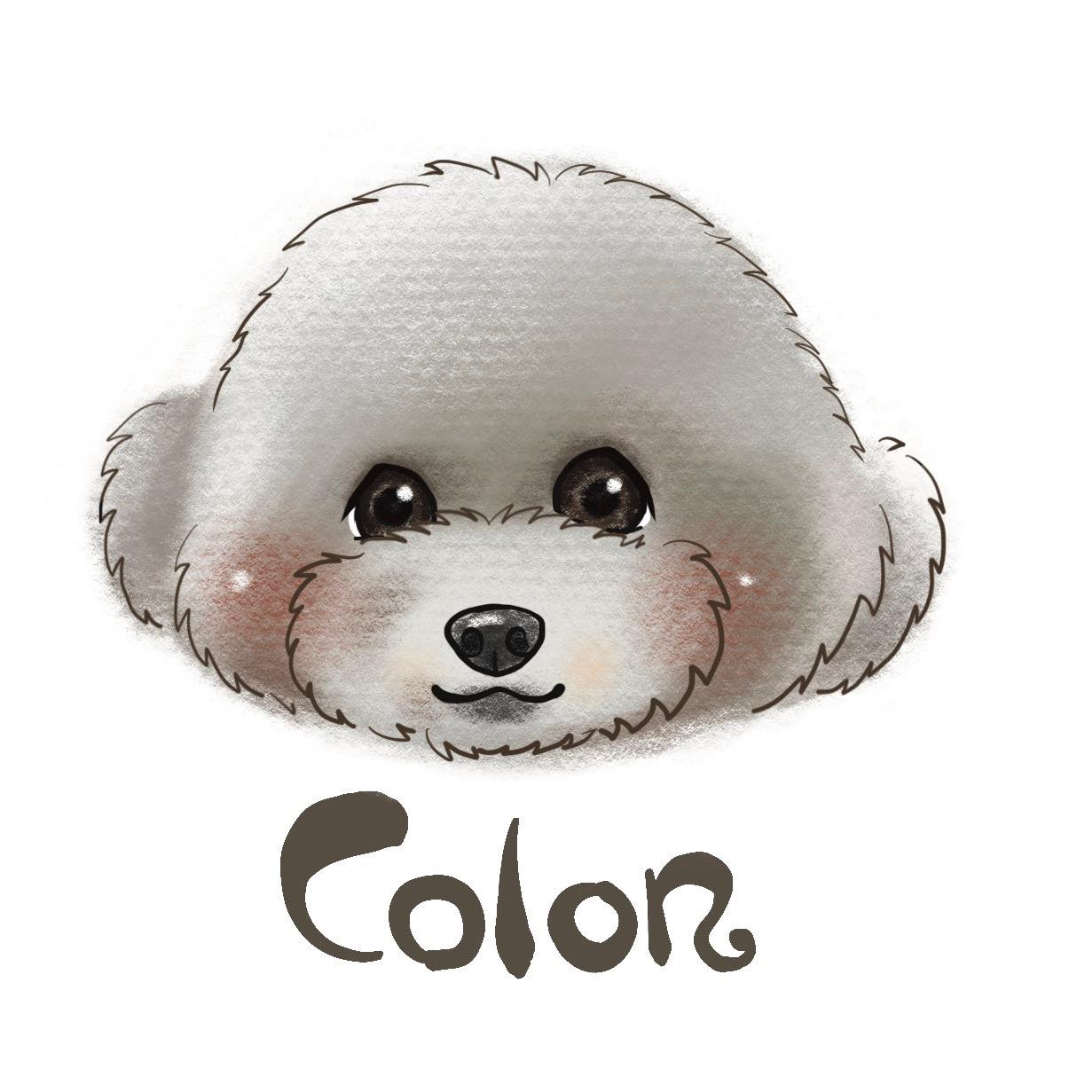 看板犬コロンの似顔絵イラスト